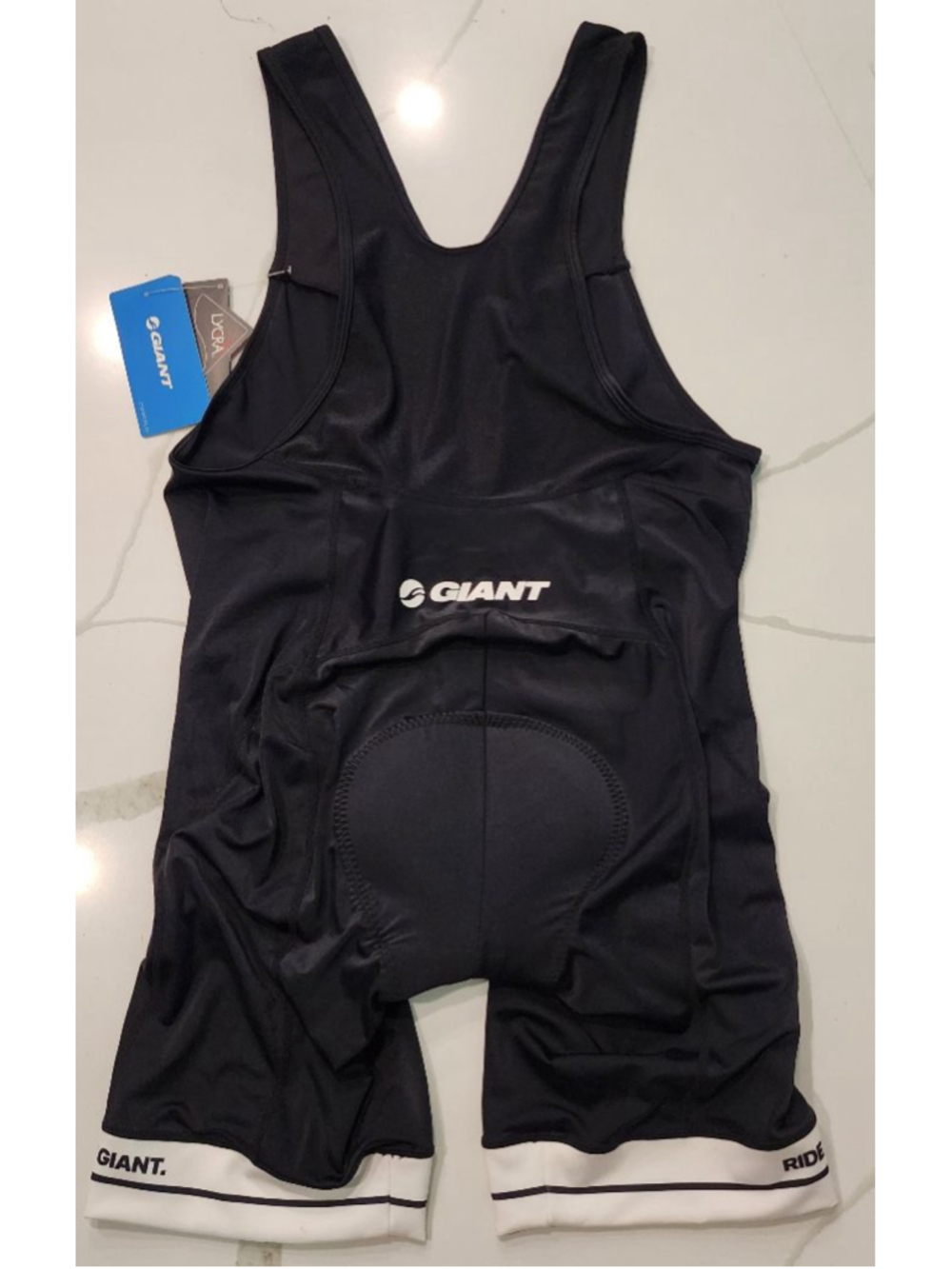 NWT Giant Cycling Bib Shorts Black XL Team Bib Short Padded Lycra